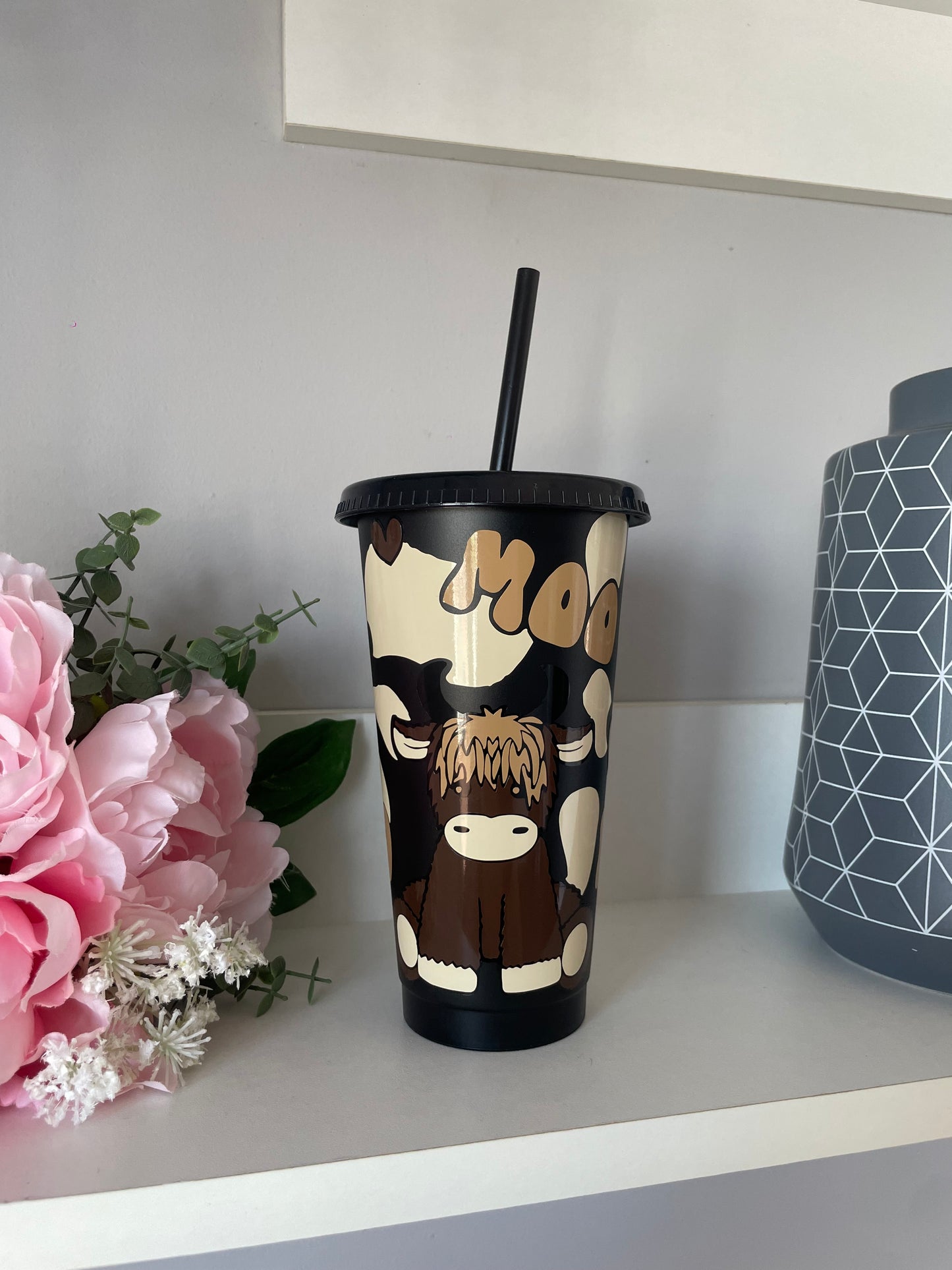 Personalised Highland Cow cold cup