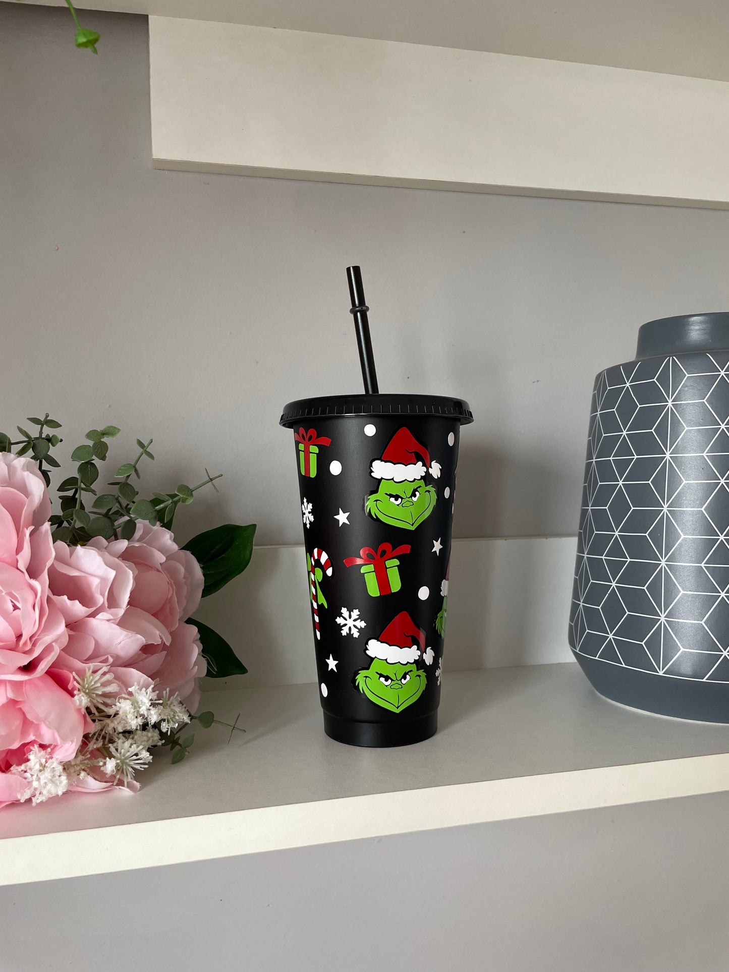 Personalised Grinch Inspired design cold cup