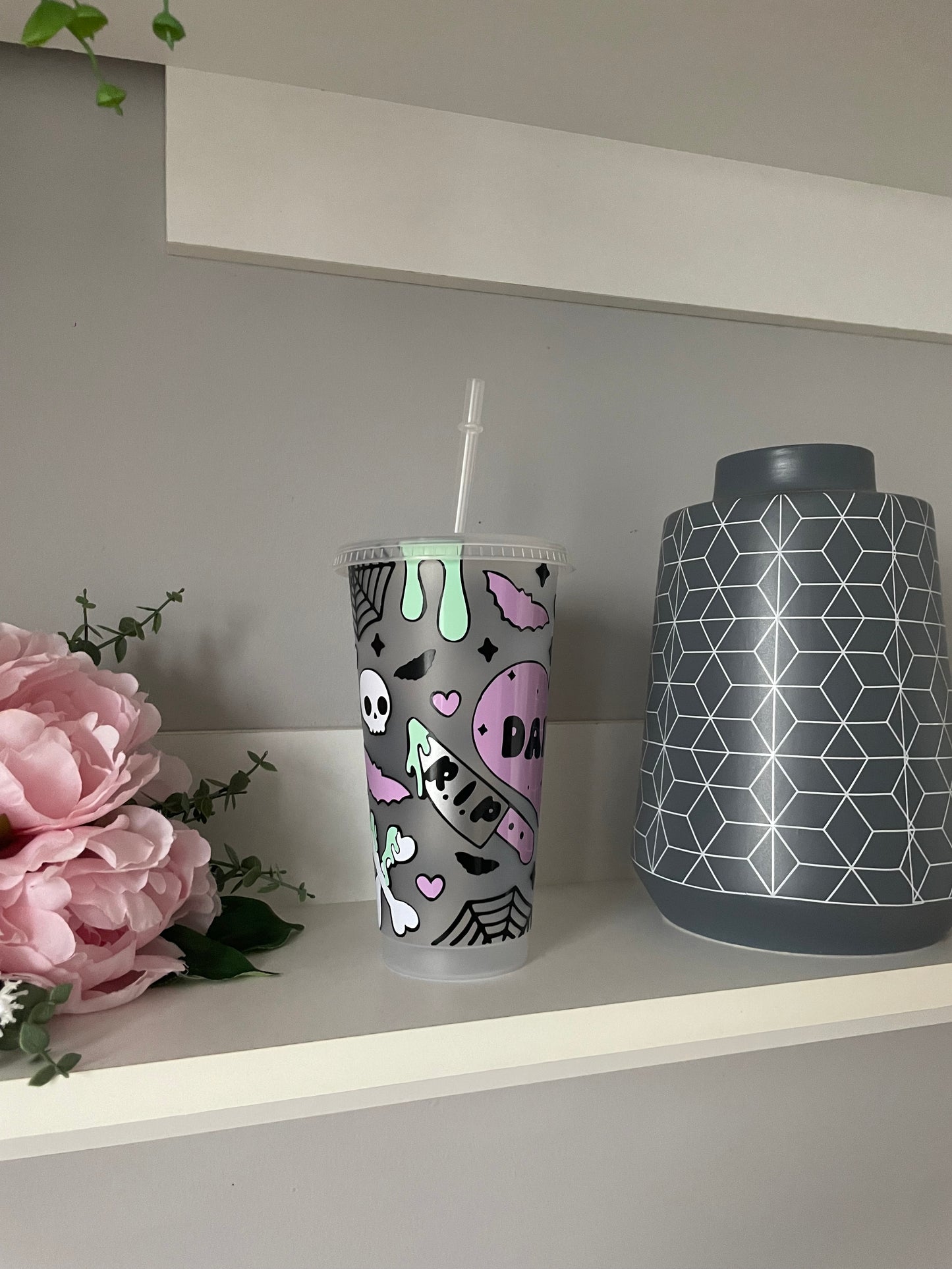 Personalised Halloween themed design cold cup