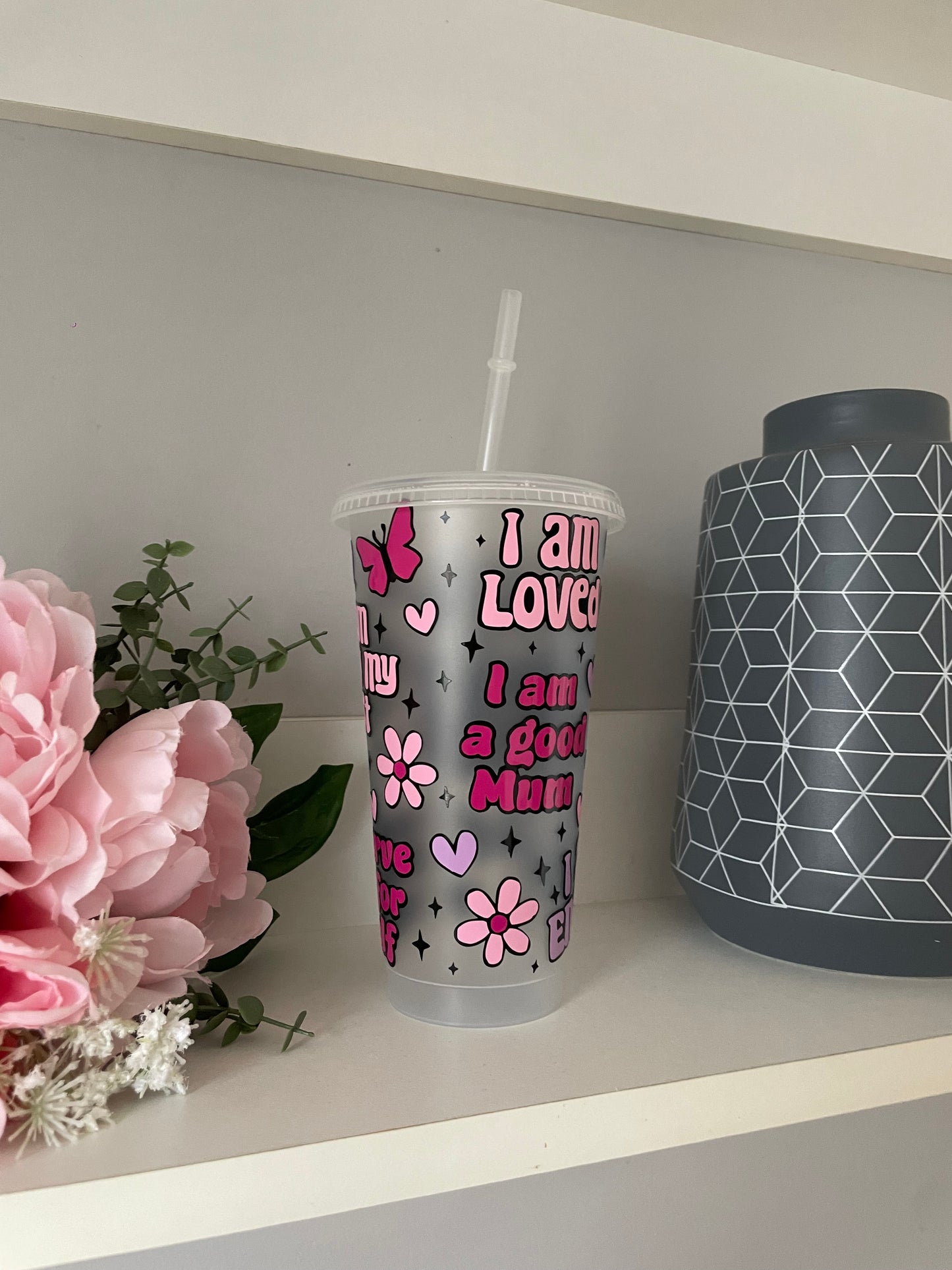 Personalised Mums Daily Reminders cold cup