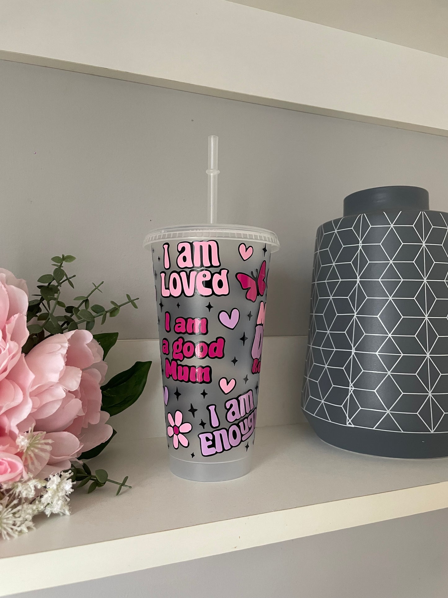 Personalised Mums Daily Reminders cold cup