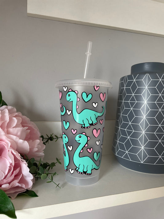 Personalised Dinosaur cold cup